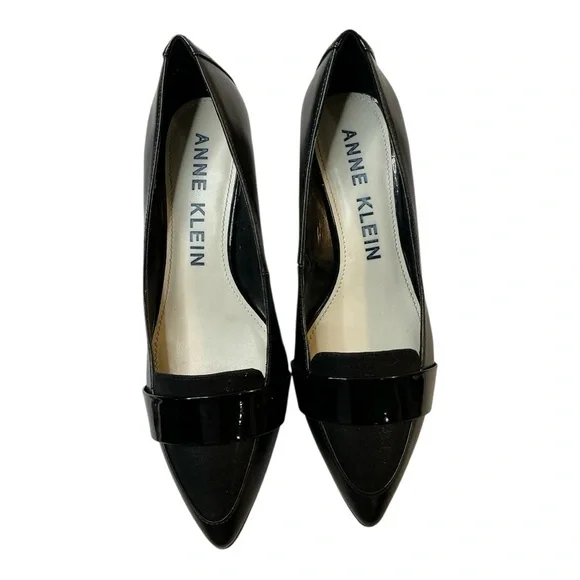 Anne Klein Black Kitty Heels Sleek and Sophisticated Size 8 - Picture 1 of 12